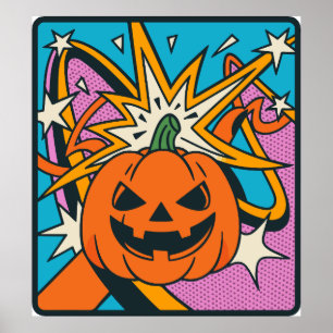 Poster Clipe de abóbora de Halloween PNG, jack assustador