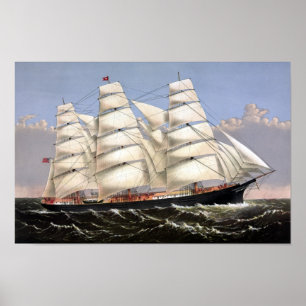 Poster Clipper Ship Three Brothers