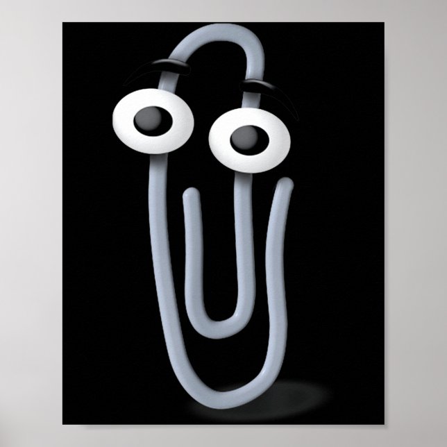 Poster Clippy Paper Clip Funny Meme Page Note  (Frente)