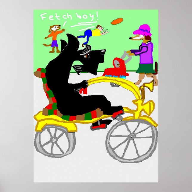 Poster Clive Scottie Em Uma Viagem De Bicicleta (Frente)