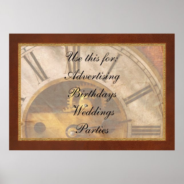 Poster Clocador - Que horas são? (Frente)