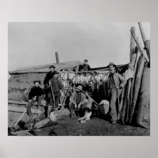 Pôster Clondike homens após caçar o ptarmigan em Nome (Frente)