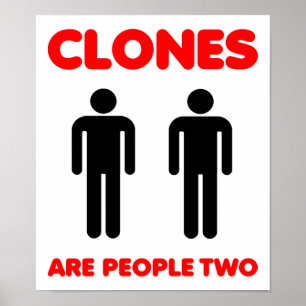 Pôster Clones São Pessoas Cartaz Divertido Dois