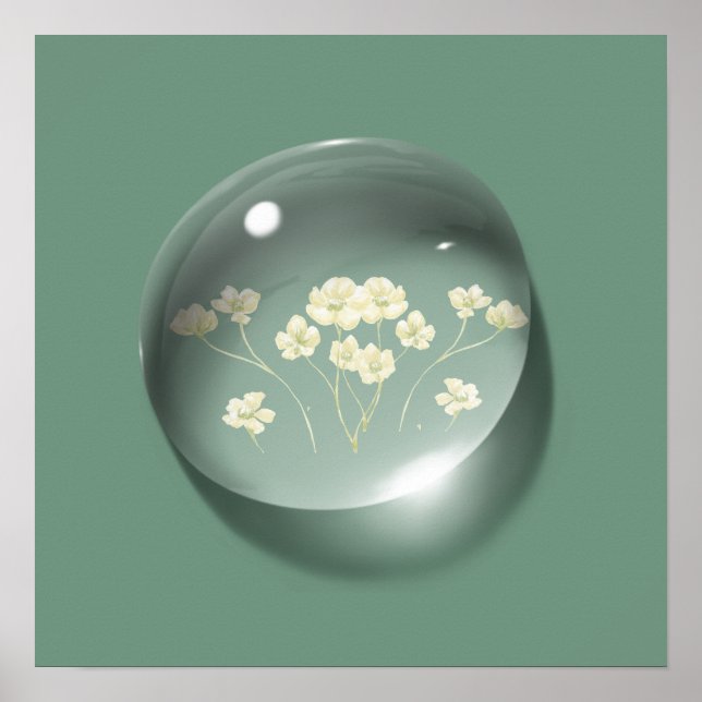 Poster Cloridrato de Água Floral Moderna (Frente)