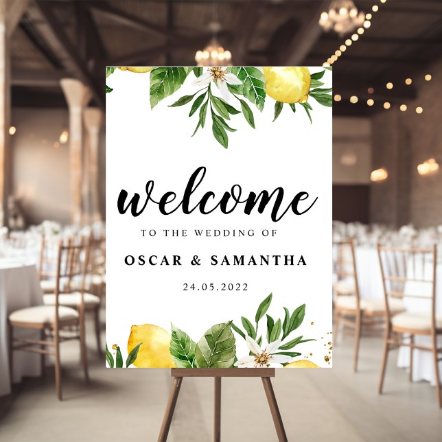 Poster Cloridro Amarelo Moderno e Folha (Criador carregado)