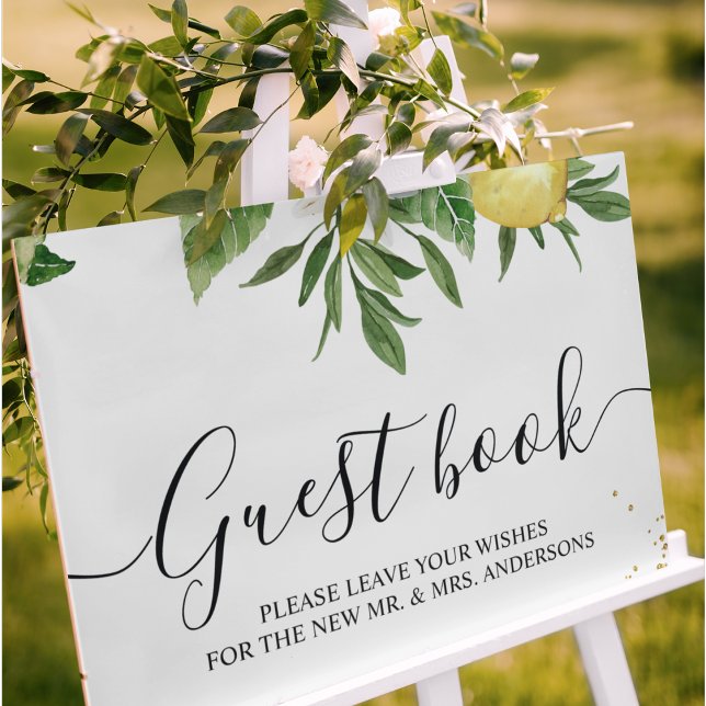 Poster Cloridro Amarelo Moderno e Folha (Criador carregado)