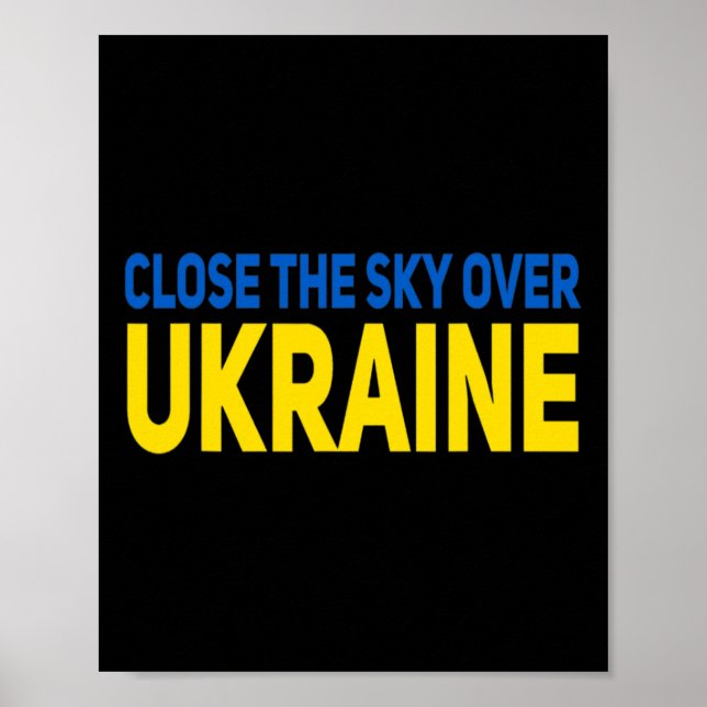 Poster Close The Sky Over Ukraine  (Frente)
