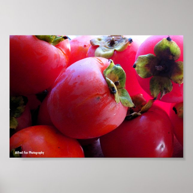 Poster Close up da fruta caqui (Frente)