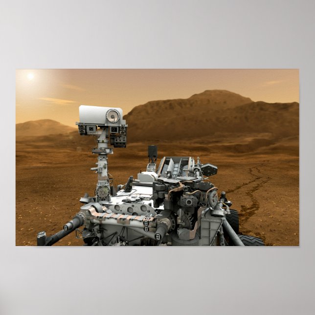 Poster Close-up of Mars Curiosity Rover (Frente)