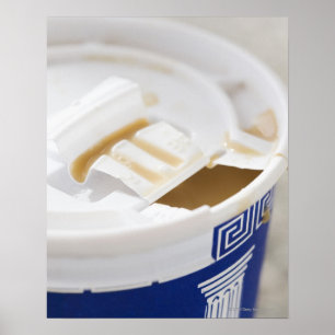 Poster Close up of take out coffee