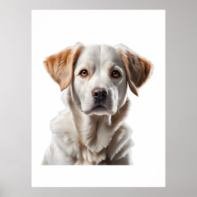 Poster Close-Up Portrait of a Sweet-Faced Dog (Frente)