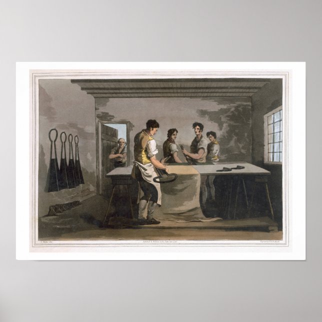 Pôster Cloth Dressers, da inscrição "Costume of Yorkshire (Frente)