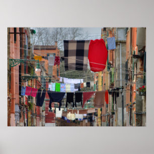 Poster Clotheslines em Veneza Italia
