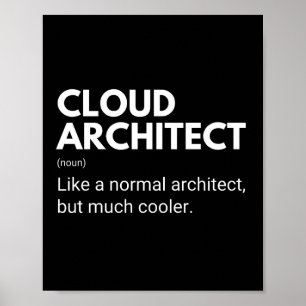 Poster Cloud Architect Engraçado Dizendo