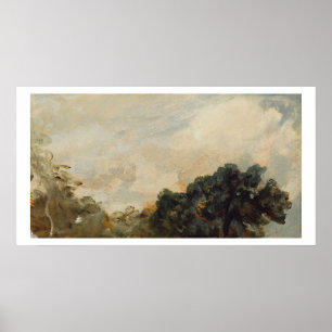 Pôster Cloud Study with Trees, 1821 (óleo no papel lançad