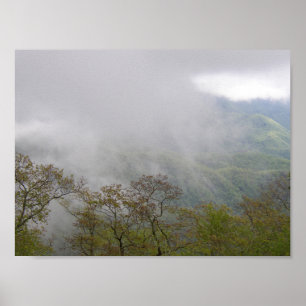 Pôster Clouds Amidst the Blue Ridge Mountains, NC