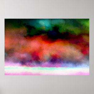 Poster Clouds e Mar de Paisagem Artística