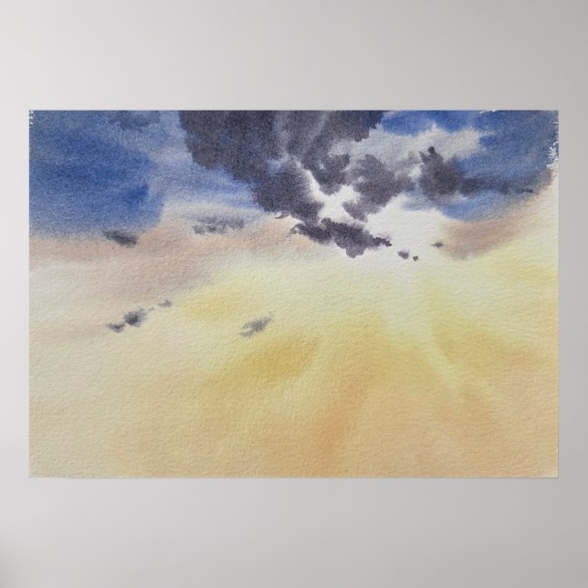 Poster Clouds Painting in Watercolor  (Frente)