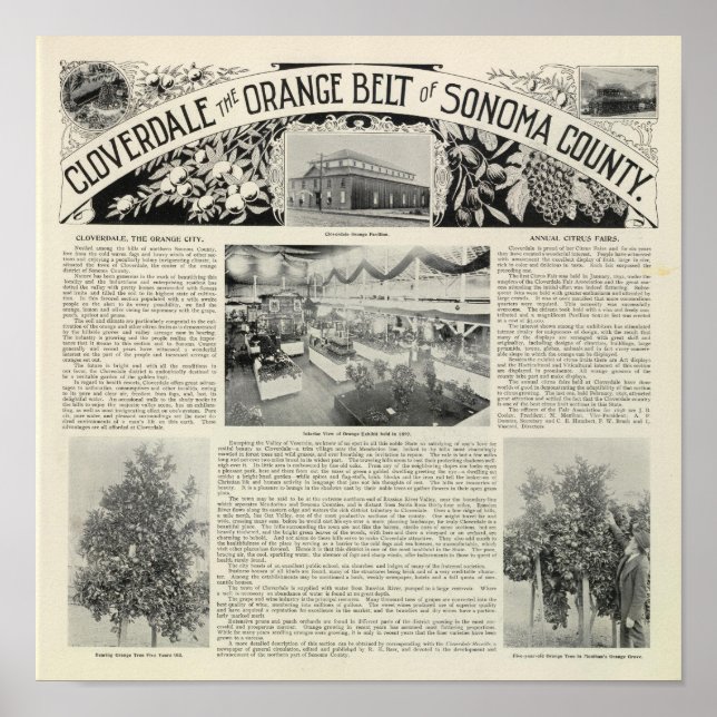 Pôster Cloverdale, Califórnia (Frente)