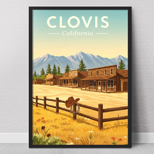 Poster Clovis Califórnia Antiga