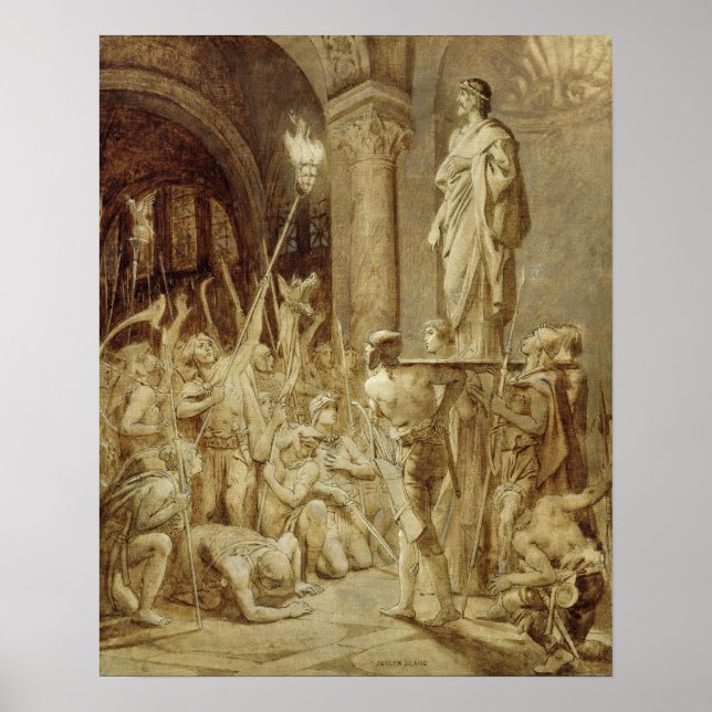 Pôster Clovis Carried em seu Escudo (Frente)