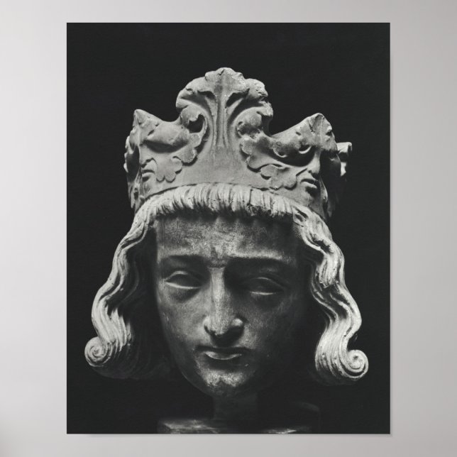 Poster Clovis II, Merovingian Frankish (Frente)