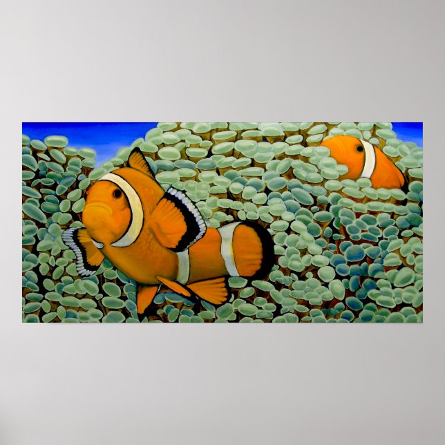 Poster Clownfish in Frogspawn Coral (Frente)