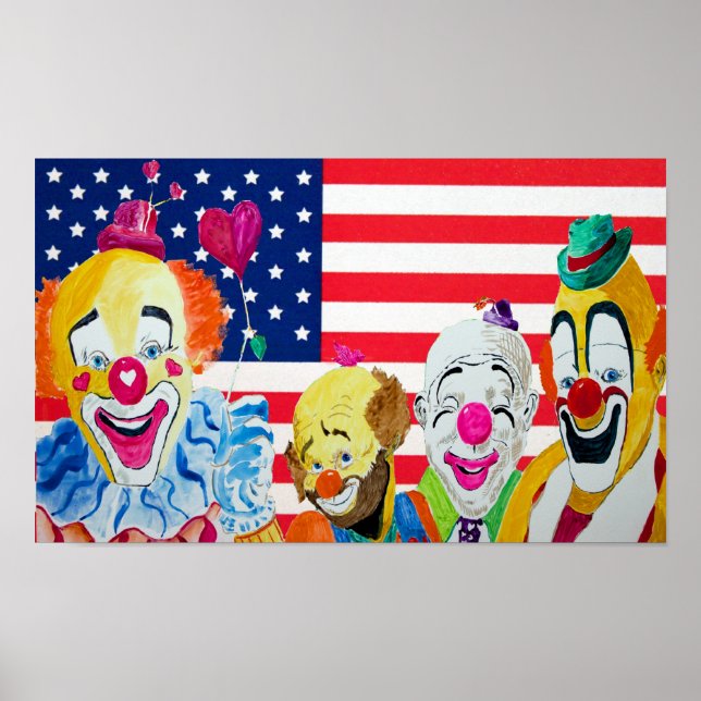 Pôster Clowns Love America Print (Frente)