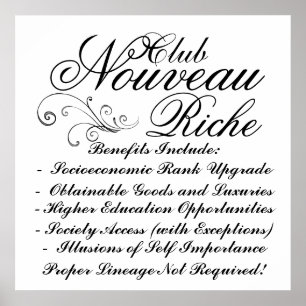 Pôster Club Nouveau Riche