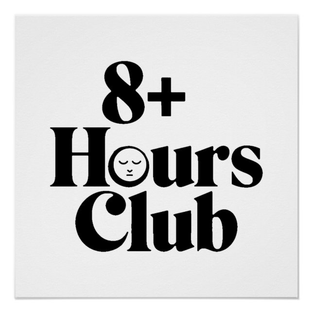 Pôster Clube 8+ Horas - Otimização do Sono (Frente)