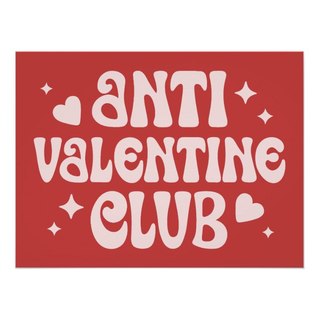 Pôster Clube Anti Valentine (Frente)