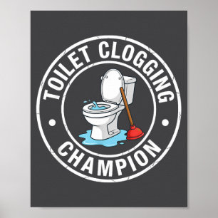 Poster Clube Campeão de Vaso Sanitário Entupido