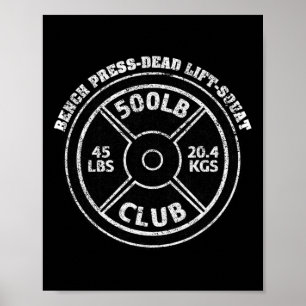 Poster Clube da Libra de 500 Libras Academia Levantamento