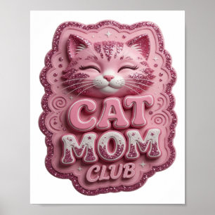Poster Clube da Mamãe Gata Rosa Engraçadinha