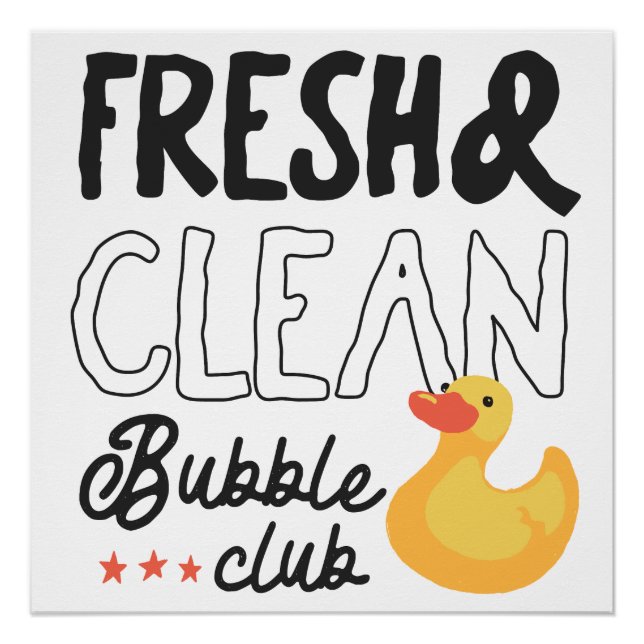 Pôster Clube das Bolhas Frescas e Limpas (Frente)