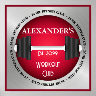 Poster Clube de Academia de Treinamento Centro de Fitness