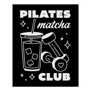 Pôster Clube de amantes de Pilates e matcha latte