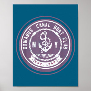 Poster Clube de Barco Gowanus C Engraçado Brooklyn Nova Y