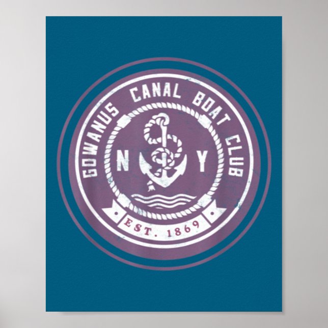Poster Clube de Barco Gowanus C Engraçado Brooklyn Nova Y (Frente)