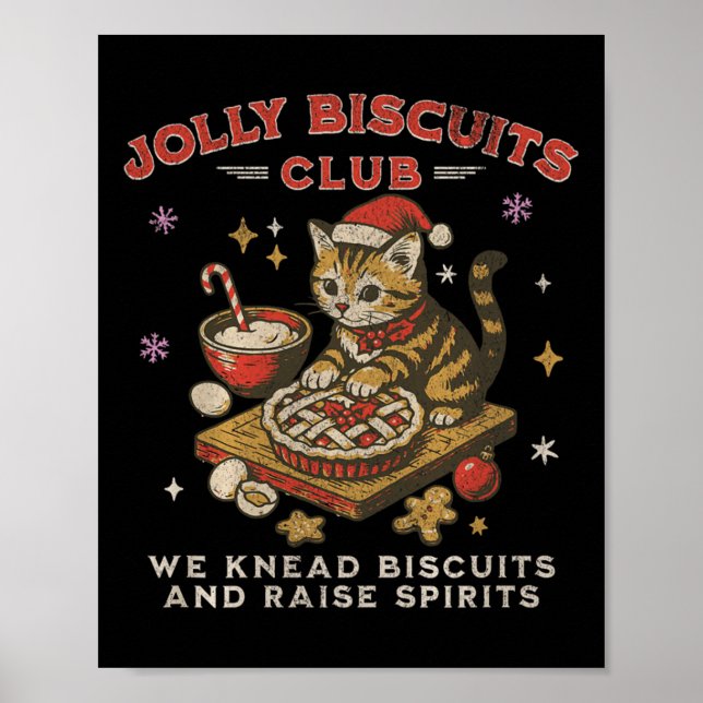 Poster Clube de Biscoitos Alegres _ Gatinho de Natal Vint (Frente)