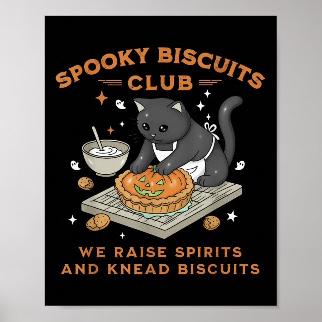 Poster Clube de Biscoitos de Soky Black Cat Pumpkin Hallo (Frente)
