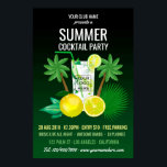Pôster Clube de Cocktails de Verão/Convite de festas corp<br><div class="desc">Poster de anúncio personalizado de festa de coquetel de verão para qualquer tipo de clube/associação ou organização.</div>