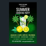 Pôster Clube de Cocktails de Verão/Convite de festas corp<br><div class="desc">Poster de anúncio personalizado de festa de coquetel de verão para qualquer tipo de clube/associação ou organização.</div>
