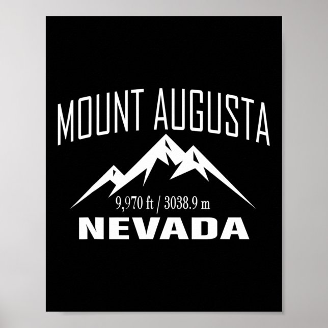 Poster Clube de Cume de Escalada de Nevada Mount Augusta  (Frente)