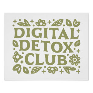 Pôster Clube de desintoxicação digital estética garota be