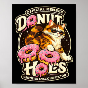 Poster Clube de Fãs de Buracos de Donut Humor de Comida d
