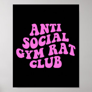 Poster Clube de Físico-culturista Antissocial de Academia