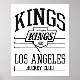 Poster Clube de Hóquei Los Angeles Kings Cinza Oficialmen