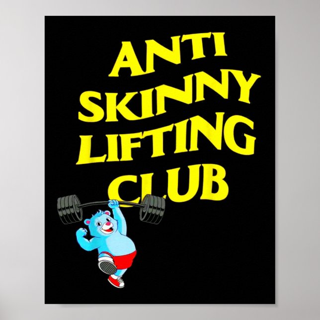 Poster Clube de Levantamento Anti Magro Levantamento de P (Frente)