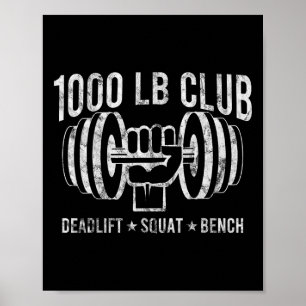 Poster Clube de Levantamento de Peso de 1000 Libras Gif
